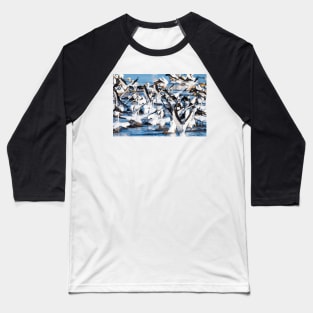 Crowded Takeoff Baseball T-Shirt